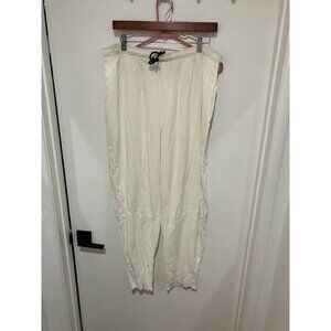 Jams World Women's Vintage Beach Pants, White, Size Large